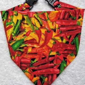 Spicy Chili Pepper Dog & Cat Pet Bandana With Buckle Clip